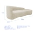 Kit Sofá Curvo França 220cm LD. e 2 Poltronas Luiza Max Conforto, Elegância e Design Moderno Bouclé Bege