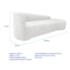 Kit Sofá Curvo França 220cm LD. e 2 Poltronas Luiza Max Conforto, Elegância e Design Moderno Bouclé Branco