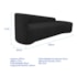 Kit Sofá Curvo França 220cm LD. e 2 Poltronas Luiza Max Conforto, Elegância e Design Moderno Bouclé Preto