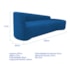 Kit Sofá Curvo França 220cm LD. e 2 Poltronas Luiza Max Conforto, Elegância e Design Moderno Linho Azul Royal