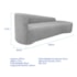 Kit Sofá Curvo França 220cm LD. e 2 Poltronas Luiza Max Conforto, Elegância e Design Moderno Linho Cinza Claro