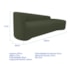 Kit Sofá Curvo França 220cm LD. e 2 Poltronas Luiza Max Conforto, Elegância e Design Moderno Linho Verde