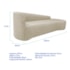 Kit Sofá Curvo França 220cm LD. e Poltrona Luiza Max Conforto, Elegância e Design Moderno Linho Bege