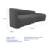 Kit Sofá Curvo França 220cm LD. e Poltrona Luiza Max Conforto, Elegância e Design Moderno Linho Cinza Escuro