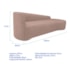Kit Sofá Curvo França 220cm LD. e Poltrona Luiza Max Conforto, Elegância e Design Moderno Linho Rose
