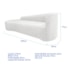 Kit Sofá Curvo França 250cm L.E e 2 Poltronas Luiza Max Conforto, Elegância e Design Moderno Bouclé Branco