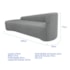 Kit Sofá Curvo França 250cm L.E e 2 Poltronas Luiza Max Conforto, Elegância e Design Moderno Bouclé Cinza