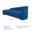 Kit Sofá Curvo França 250cm L.E e 2 Poltronas Luiza Max Conforto, Elegância e Design Moderno Linho Azul Royal