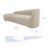 Kit Sofá Curvo França 250cm L.E e 2 Poltronas Luiza Max Conforto, Elegância e Design Moderno Linho Bege