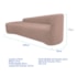Kit Sofá Curvo França 250cm L.E e 2 Poltronas Luiza Max Conforto, Elegância e Design Moderno Linho Rose