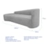 Kit Sofá Curvo França 250cm L.E e Poltrona Luiza Max Conforto, Elegância e Design Moderno Linho Cinza Claro