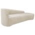 Kit Sofá Curvo França 250cm LD. e 2 Poltronas Luiza Max Conforto, Elegância e Design Moderno Bouclé Bege