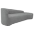 Kit Sofá Curvo França 250cm LD. e 2 Poltronas Luiza Max Conforto, Elegância e Design Moderno Bouclé Cinza