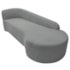 Kit Sofá Curvo França 250cm LD. e 2 Poltronas Luiza Max Conforto, Elegância e Design Moderno Bouclé Cinza