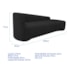 Kit Sofá Curvo França 250cm LD. e 2 Poltronas Luiza Max Conforto, Elegância e Design Moderno Bouclé Preto