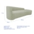 Kit Sofá Curvo França 250cm LD. e 2 Poltronas Luiza Max Conforto, Elegância e Design Moderno Bouclé Verde Oliva