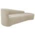 Kit Sofá Curvo França 250cm LD. e 2 Poltronas Luiza Max Conforto, Elegância e Design Moderno Linho Bege
