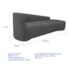 Kit Sofá Curvo França 250cm LD. e 2 Poltronas Luiza Max Conforto, Elegância e Design Moderno Linho Cinza Escuro