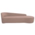Kit Sofá Curvo França 250cm LD. e 2 Poltronas Luiza Max Conforto, Elegância e Design Moderno Linho Rose