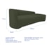 Kit Sofá Curvo França 250cm LD. e 2 Poltronas Luiza Max Conforto, Elegância e Design Moderno Linho Verde