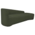 Kit Sofá Curvo França 250cm LD. e 2 Poltronas Luiza Max Conforto, Elegância e Design Moderno Linho Verde