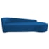Kit Sofá Curvo França 250cm LD. e Poltrona Luiza Max Conforto, Elegância e Design Moderno Linho Azul Royal