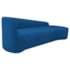 Kit Sofá Curvo França 250cm LD. e Poltrona Luiza Max Conforto, Elegância e Design Moderno Linho Azul Royal