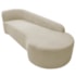 Kit Sofá Curvo França 250cm LD. e Poltrona Luiza Max Conforto, Elegância e Design Moderno Linho Bege