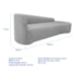 Kit Sofá Curvo França 250cm LD. e Poltrona Luiza Max Conforto, Elegância e Design Moderno Linho Cinza Claro