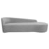 Kit Sofá Curvo França 250cm LD. e Poltrona Luiza Max Conforto, Elegância e Design Moderno Linho Cinza Claro