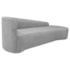 Kit Sofá Curvo França 250cm LD. e Poltrona Luiza Max Conforto, Elegância e Design Moderno Linho Cinza Claro