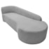Kit Sofá Curvo França 250cm LD. e Poltrona Luiza Max Conforto, Elegância e Design Moderno Linho Cinza Claro