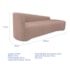 Kit Sofá Curvo França 250cm LD. e Poltrona Luiza Max Conforto, Elegância e Design Moderno Linho Rose