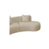 Kit Sofá Modular 4 Lugares Moderno Curvo Orgânico Duna Bouclé Bege