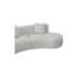 Kit Sofá Modular 4 Lugares Moderno Curvo Orgânico Duna Bouclé Branco