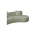 Kit Sofá Modular 4 Lugares Moderno Curvo Orgânico Duna Bouclé Verde Oliva