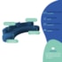 Kit Sofá Modular 4 Lugares Moderno Curvo Orgânico Duna Linho Azul Royal
