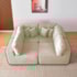 Kit Sofá Modular 5 Lugares Moderno Curvo Orgânico Adapt Bouclé Bege