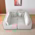 Kit Sofá Modular 5 Lugares Moderno Curvo Orgânico Adapt Bouclé Branco