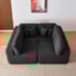 Kit Sofá Modular 5 Lugares Moderno Curvo Orgânico Adapt Bouclé Preto