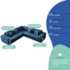 Kit Sofá Modular 5 Lugares Moderno Curvo Orgânico Adapt Linho Azul Royal