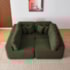 Kit Sofá Modular 5 Lugares Moderno Curvo Orgânico Adapt Linho Verde