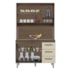 Kit Zínia 5 Portas 3 Gavetas Cozinha MB1 120cm Savana\Off White Puxador Cobre
