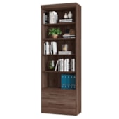 Livreiro Estante 2 Gavetas Belmont Q01 Ébano Rústico - Amarena Móveis Livreiro Estante 2 Gavetas Belmont Q01 Ébano Rústico - Amarena Móveis