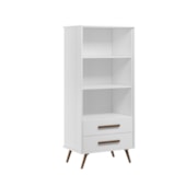 Livreiro Estante 2 Gavetas Cusco Q01 Branco - Amarena Móveis Livreiro Estante 2 Gavetas Cusco Q01 Branco - Amarena Móveis