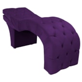 Maca Estética com Encosto Dobrável Facial Capitonê Cílios Salão P02 Suede Roxo - Amarena Móveis