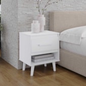 Mesa de Cabeceira Ipê 1 Gaveta MB1 Branco