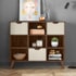 Nicho Organizador  c/ 3 Gavetas Vintage Haia Q01 Ébano Rústico/Off White - Amarena Móveis