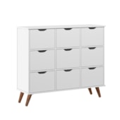Nicho Organizador c/ 9 Gavetas Vintage Haia Q01 Branco/Branco - Amarena Móveis