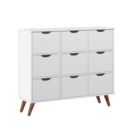 Nicho Organizador c/ 9 Gavetas Vintage Haia Q01 Branco/Branco - Amarena Móveis